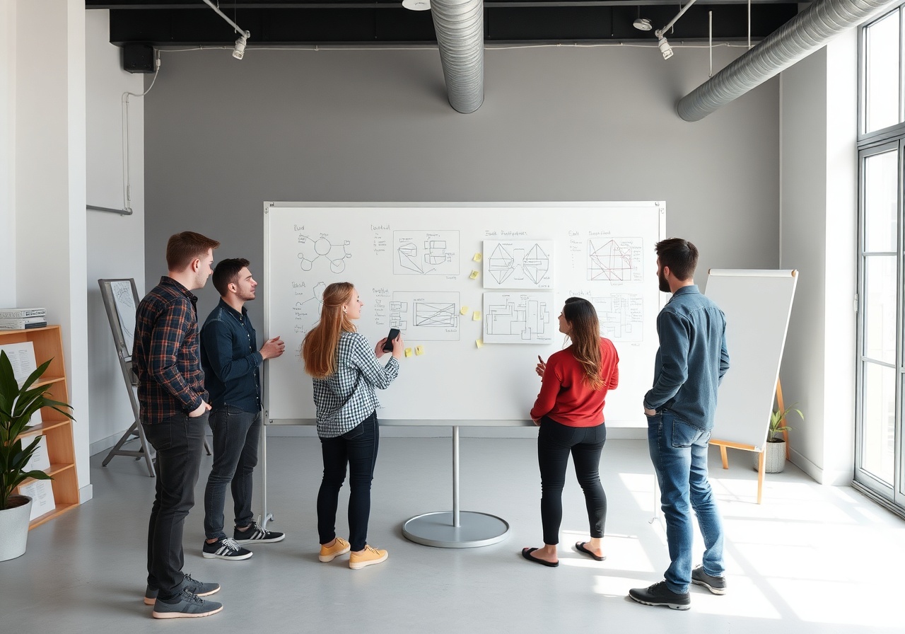 Launchpad team working together in the office
